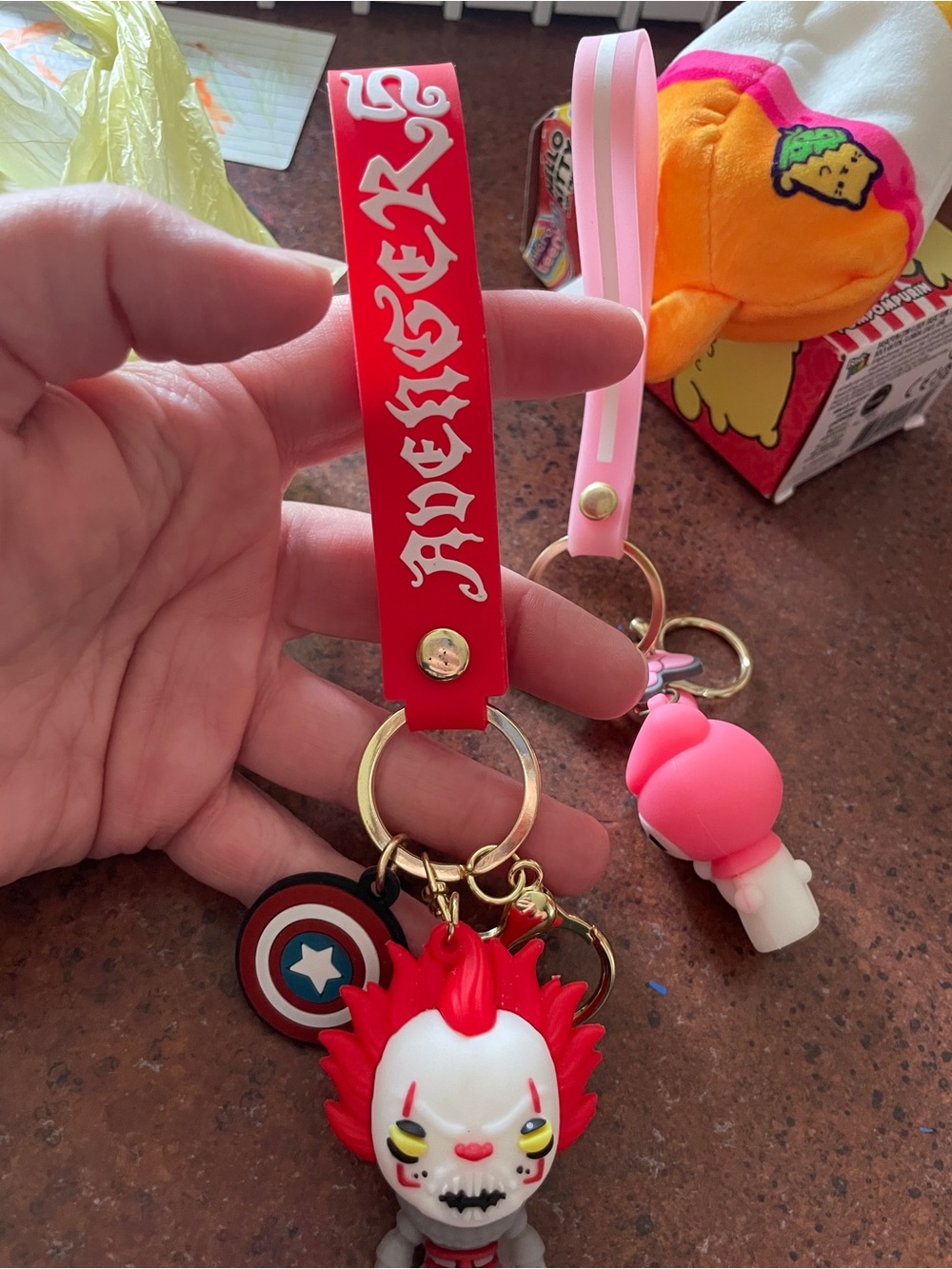 Red Horror Character Wrist Strap Keychain for Kids